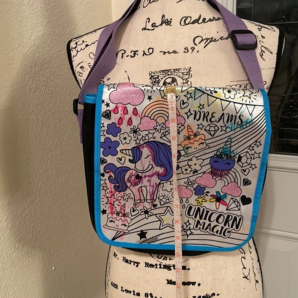 CraZArt girl’s book bag unicorn magic with adjustable strap